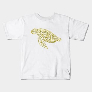 yellow turtle tattoo Kids T-Shirt